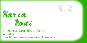 maria modi business card